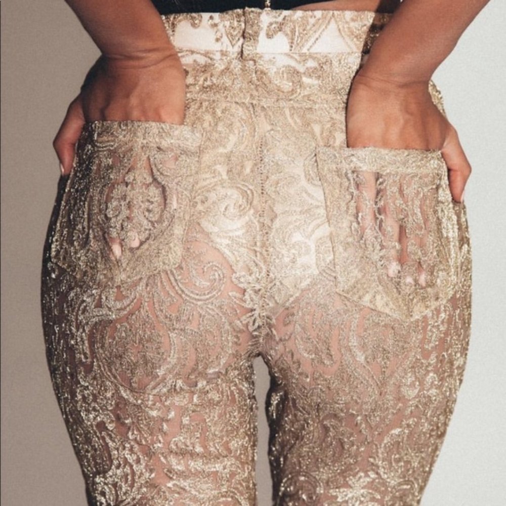 Jagger and Stone Gold Victoria Embroidered Jeans
